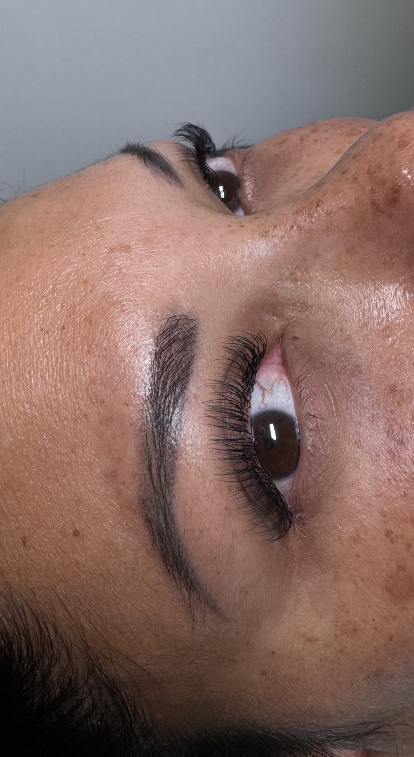 Natural-looking Classic eyelash extensions customized by Angel at Xpert Lashing in Katy, Texas